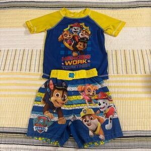 Nickelodeon Baby Boy Paw Patrol Blue and Yellow Swim Set